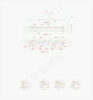 大堂服务台石材与木饰面深化节