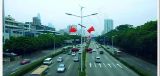 城市交通 绿色通道图片