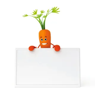 3d胡萝卜空白广告牌图片