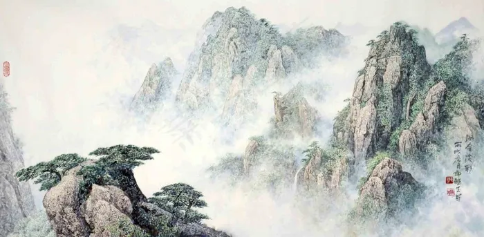 山水画风景素材