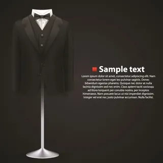 黑色男士上衣西服矢量素材