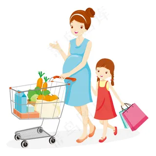 相亲相爱一家人和谐家庭关爱儿童插画