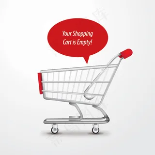 超市购物车设计矢量素材