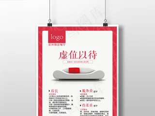 餐厅西餐厅高级招聘海报