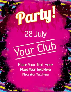 矢量聚会宣传画册封面