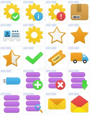 卡通风格电脑图标下载