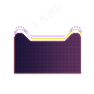 霓虹灯多色天猫边框,免抠元素