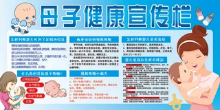 2018年免费母子知识宣传栏设计模...
