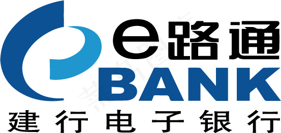 建行电子银行标志ai矢量模版下载