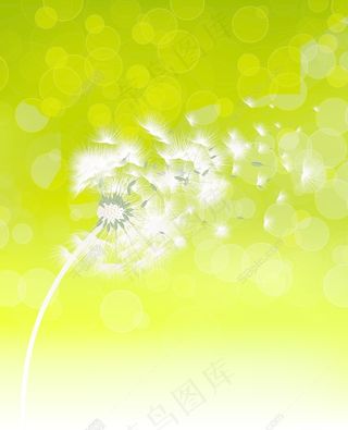 蒲公英矢量春天背景