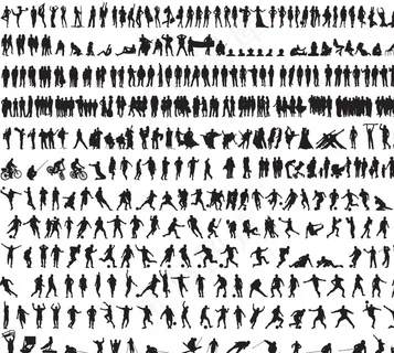 运动人物剪影图片