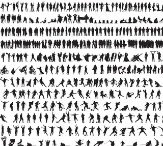 运动人物剪影图片