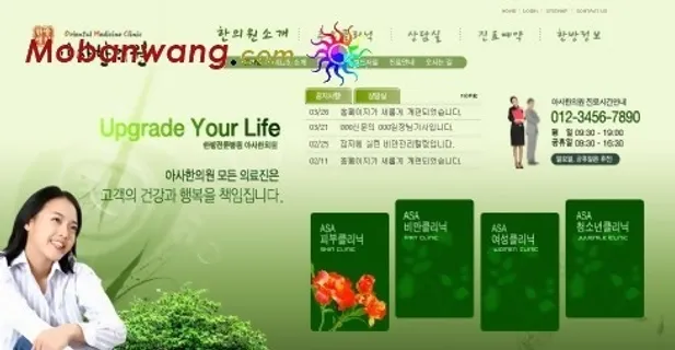 绿色中医诊所网站模板