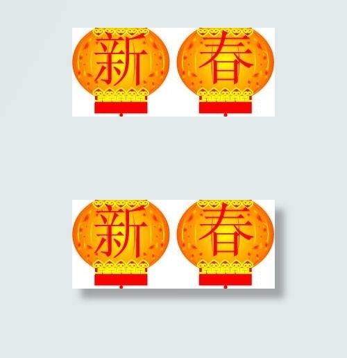 新春灯笼矢量图