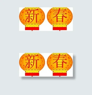 新春灯笼矢量图