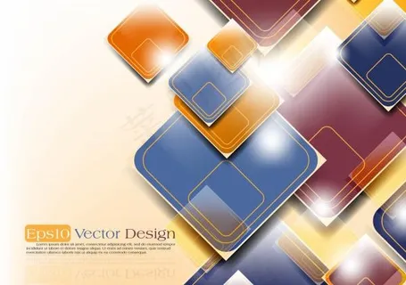 绚丽立体动感背景矢量素材二