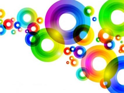 彩色圈背景矢量图形