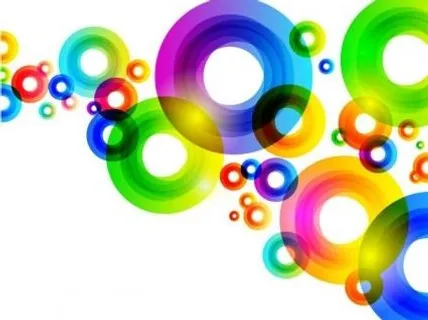 彩色圈背景矢量图形