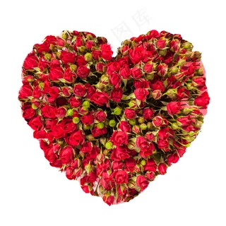 心形鲜花创意图案