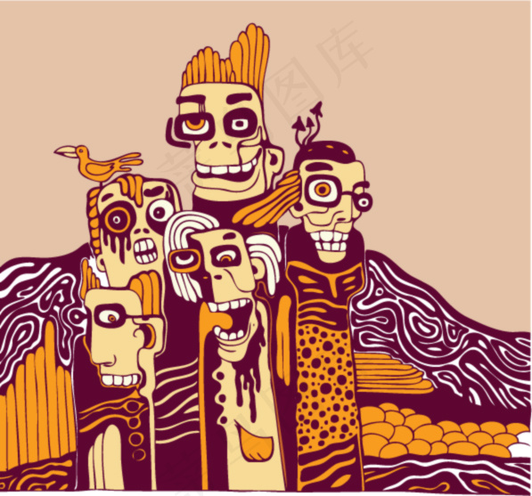 咬牙切齿狮子矢量素材