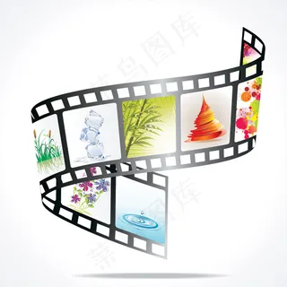 矢量动感胶片素材背景