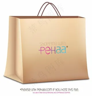 卡通购物袋购物袋矢量免费下载