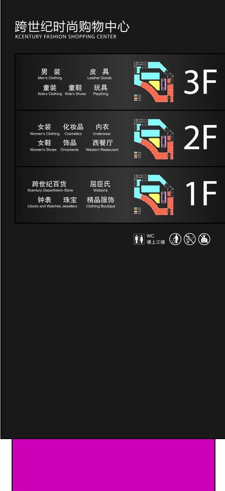 商场入口指示牌图片