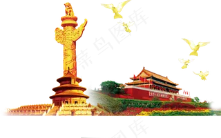 中国国旗*人民大会堂素材