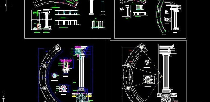 欧式廊柱大样图
