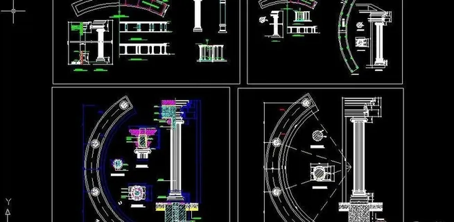 欧式廊柱大样图