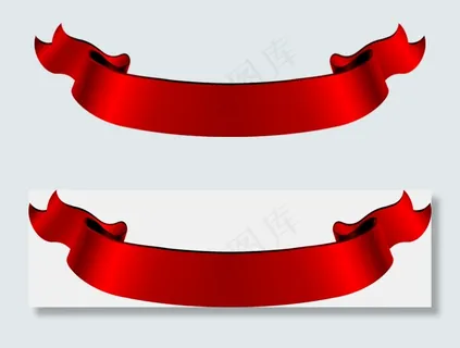 复古的红色折叠丝带复古的红色折叠丝带