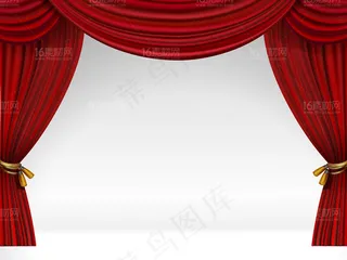 红色帷幕背景舞台矢量素材