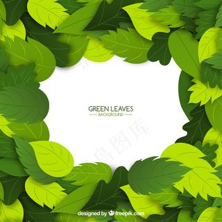 绿叶的自然背景