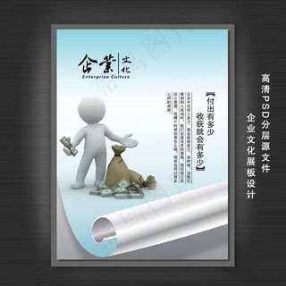 企业文化展板PSD模板下载