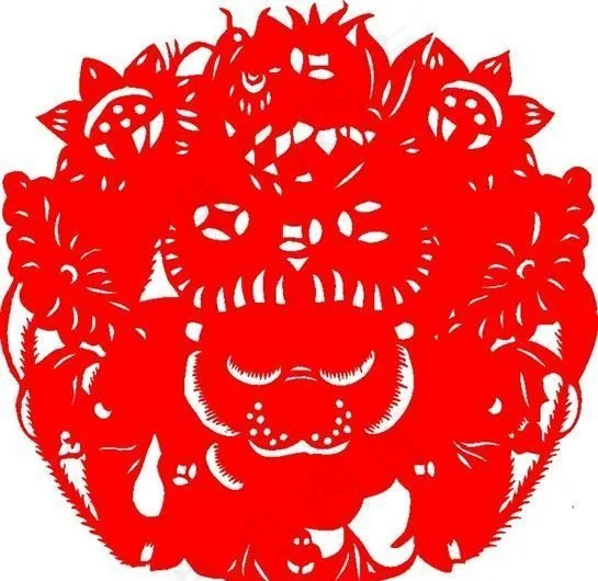 2009年牛年新春吉祥剪纸 牛 民...ai矢量模版下载