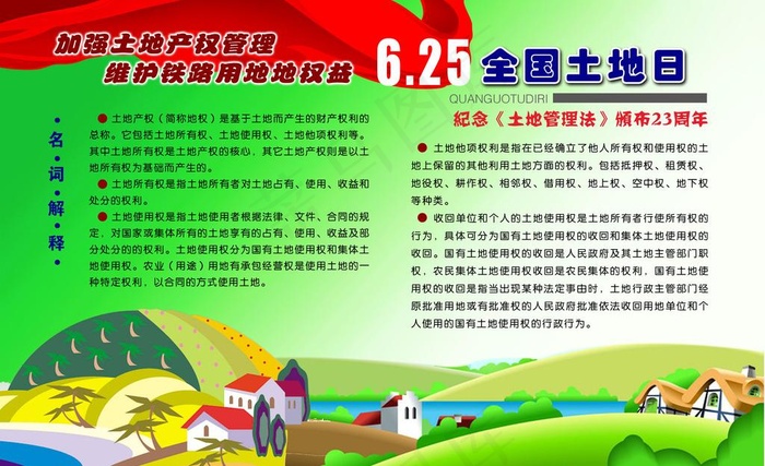 全国土地日图片psd模版下载