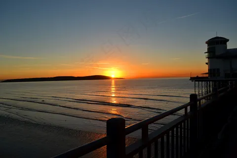 码头日落图片 码头日落图片