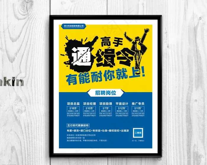 招聘海报图片cdr矢量模版下载