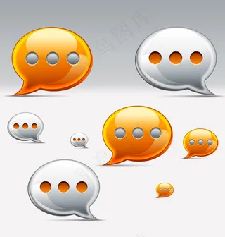 网页泡泡对话框PSD分层素材