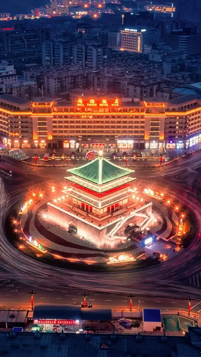 古建筑夜景高清摄影图片