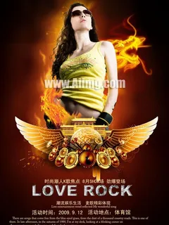 时尚潮人K歌海报宣传PSD素材