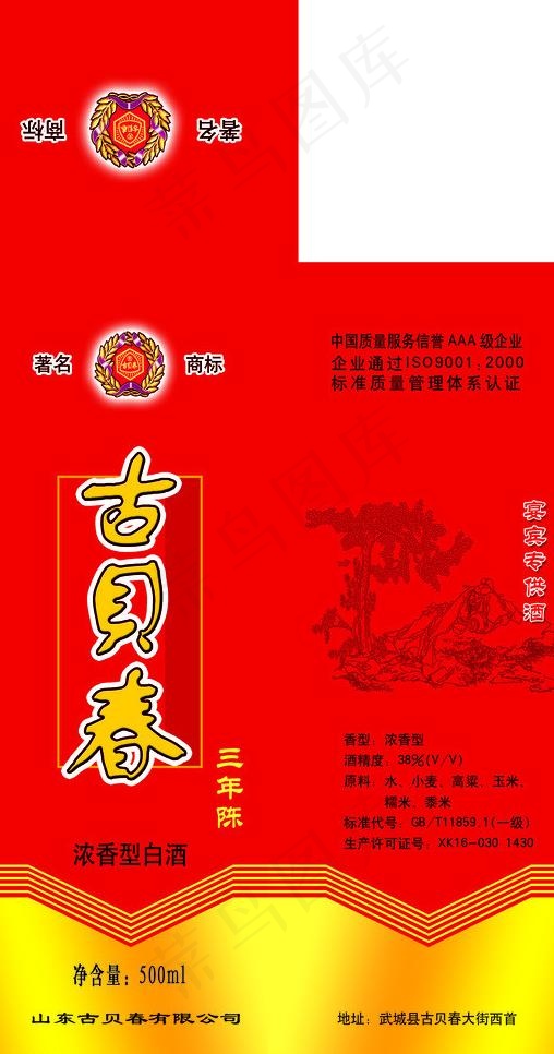 酒盒包装图片psd模版下载