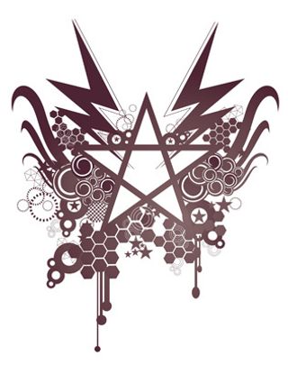 矢量素材潮流抽象五角星设计