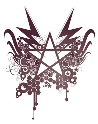 矢量素材潮流抽象五角星设计