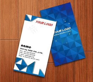 几何图案背景名片模板