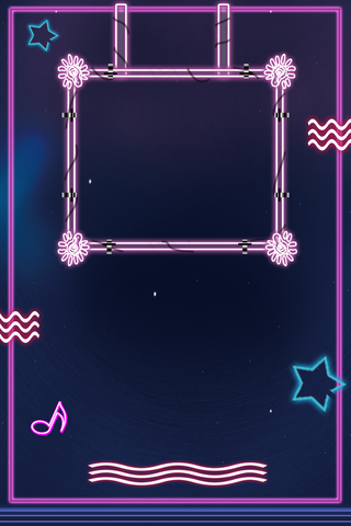 双十一梦幻灯管吊牌星星乐符海报