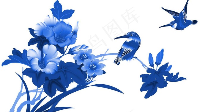 青花瓷素材psd模版下载