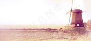 唯美暖色原野背景PSD分层