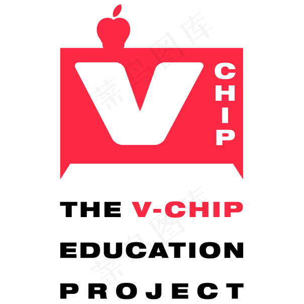 V芯片的教育项目eps,ai矢量模版下载