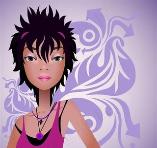 现代时尚潮流女性矢量素材 eps格...